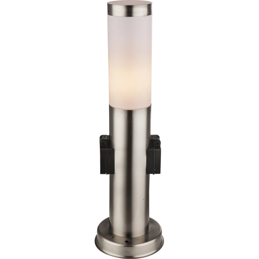 Globo - Udendørslampe med 2 stikkontakter 1xE27/23W/230V IP44