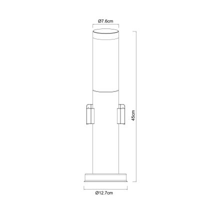 Globo - Udendørslampe med 2 stikkontakter 1xE27/23W/230V IP44