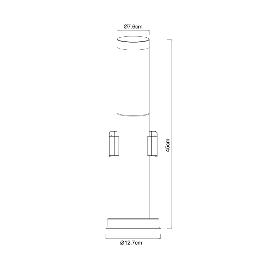 Globo - Udendørslampe med 2 stikkontakter 1xE27/23W/230V IP44