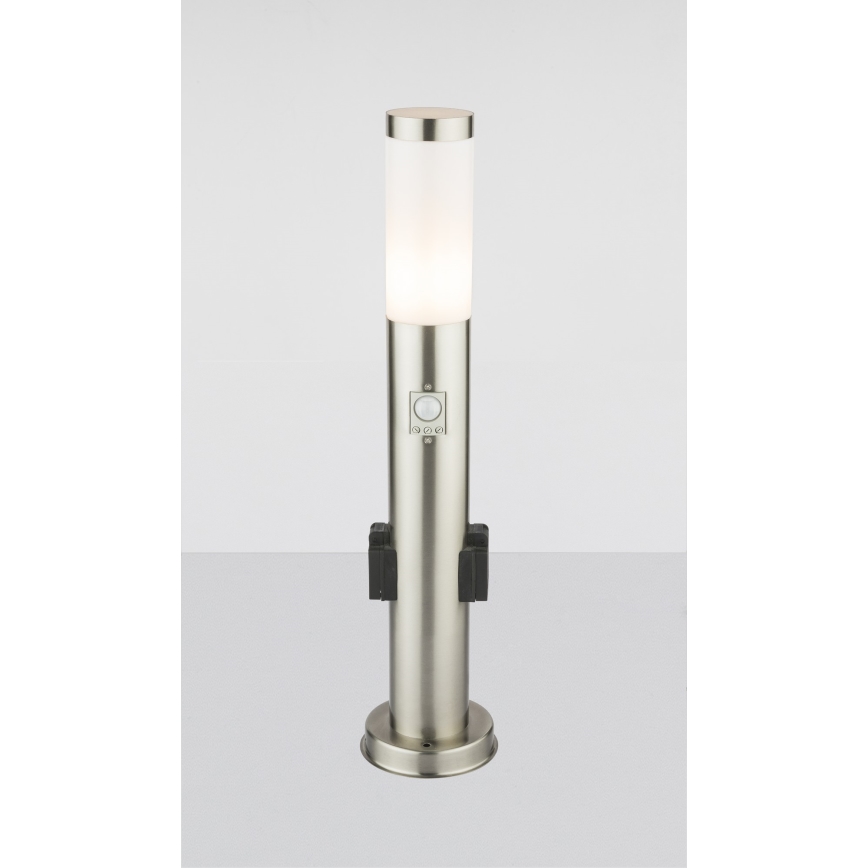 Globo - LED udendørslampe med sensor og 2 zásuvkami LED/9W/230V 60 cm IP44