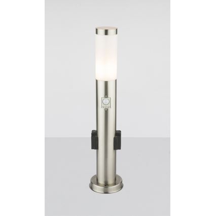 Globo - LED Udendørslampe med sensor og 2 stik LED/9W/230V 60 cm SCHUKO IP44