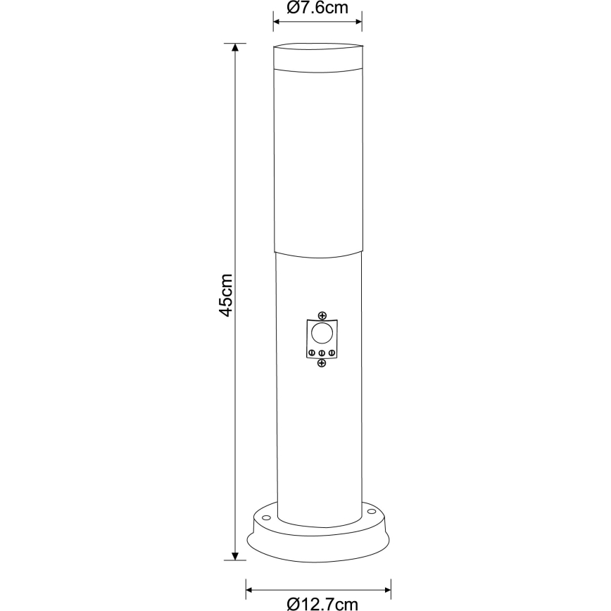 Globo - LED-udendørslampe med sensor 1xE27/8,8W/230V IP44