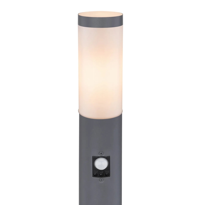 Globo - Udendørslampe med sensor 1xE27/15W/230V IP44 110 cm antracit