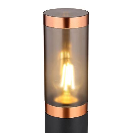 Globo - Udendørslampe 1xE27/23W/230V IP44 110 cm sort/kobber