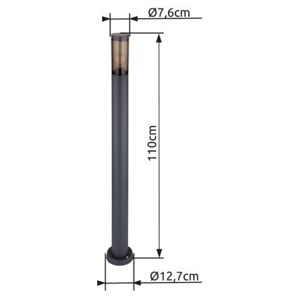 Globo - Udendørslampe 1xE27/23W/230V 110 cm IP44