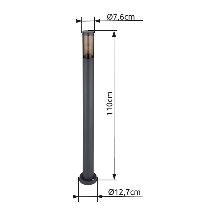 Globo - Udendørslampe 1xE27/23W/230V 110 cm IP44