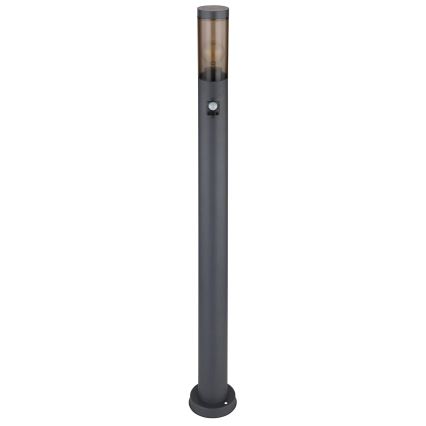 Globo - Udendørslampe med sensor 1xE27/15W/230V IP44 110 cm sort