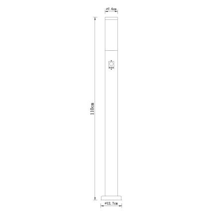 Globo - Udendørslampe med sensor 1xE27/30W/230V IP44