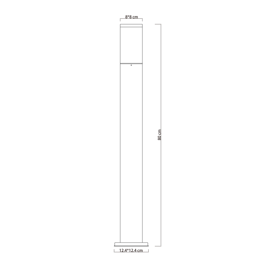 Globo - Udendørslampe 1xE27/15W/230V 80 cm IP44