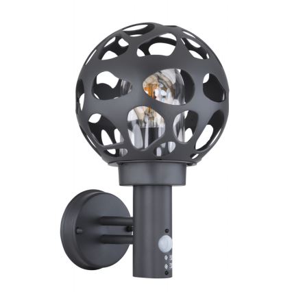 Globo - Udendørs væglampe med sensor 1xE27/15W/230V IP44