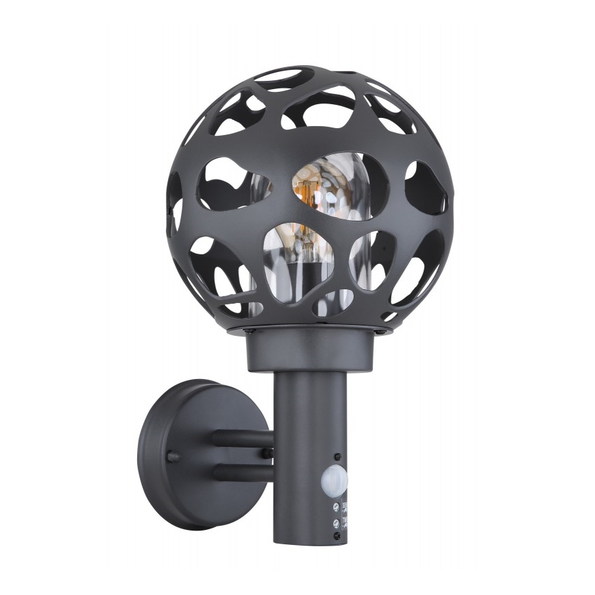 Globo - Udendørs væglampe med sensor 1xE27/15W/230V IP44