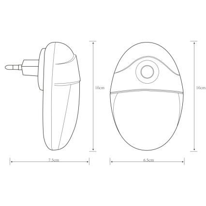 Globo - LED Vågelampe med sensor 4xLED/0,6W/230V 6500K