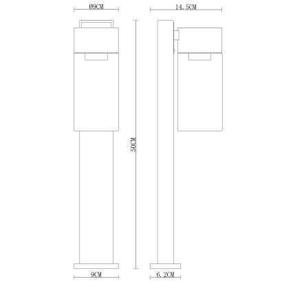 Globo - Udendørslampe 1xE27/40W/230V 50 cm IP44