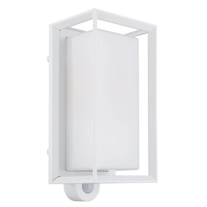 Globo - Udendørs væglampe med sensor 1xE27/60W/230V IP44 hvid
