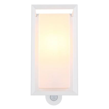 Globo - Udendørs væglampe med sensor 1xE27/60W/230V IP44 hvid
