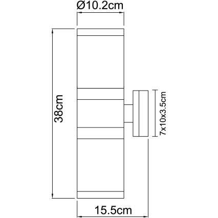 Globo - Udendørs væglys 2xE27/60W/230V IP44