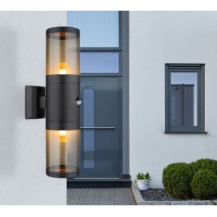 Globo væglampe med sensor 2xE27/40W/230V IP44