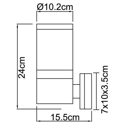 Globo - Udendørs væglys 1xE27/60W/230V IP44