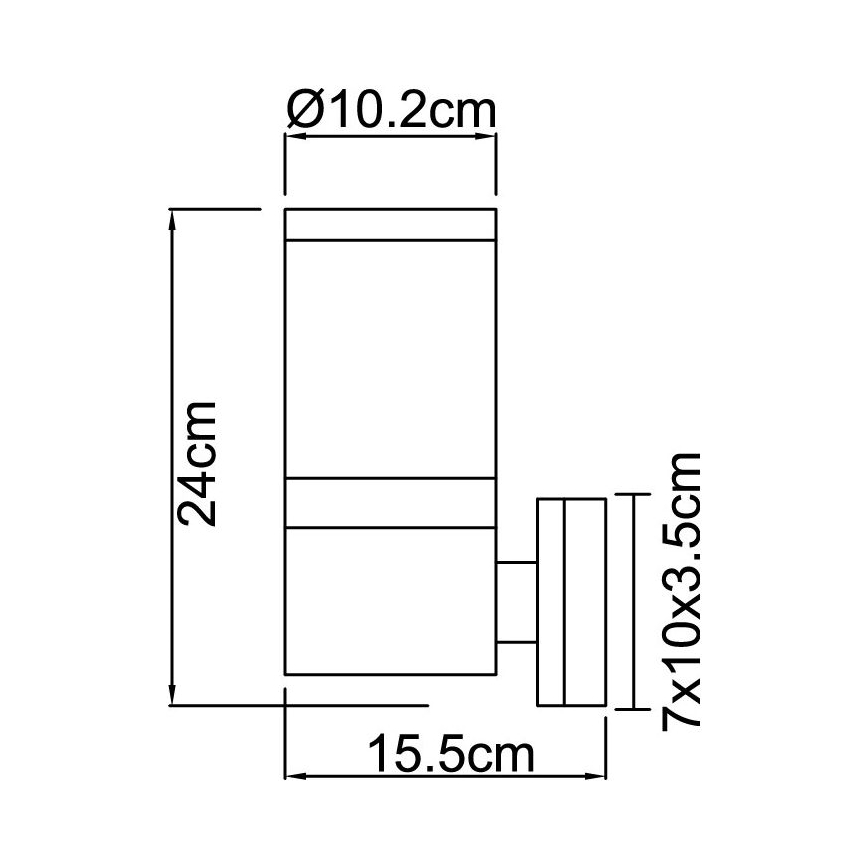 Globo - Udendørs væglys 1xE27/60W/230V IP44