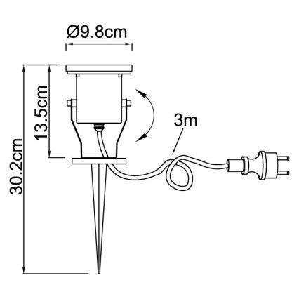 Globo - Udendørslampe 1xGU10/35W/230V IP65