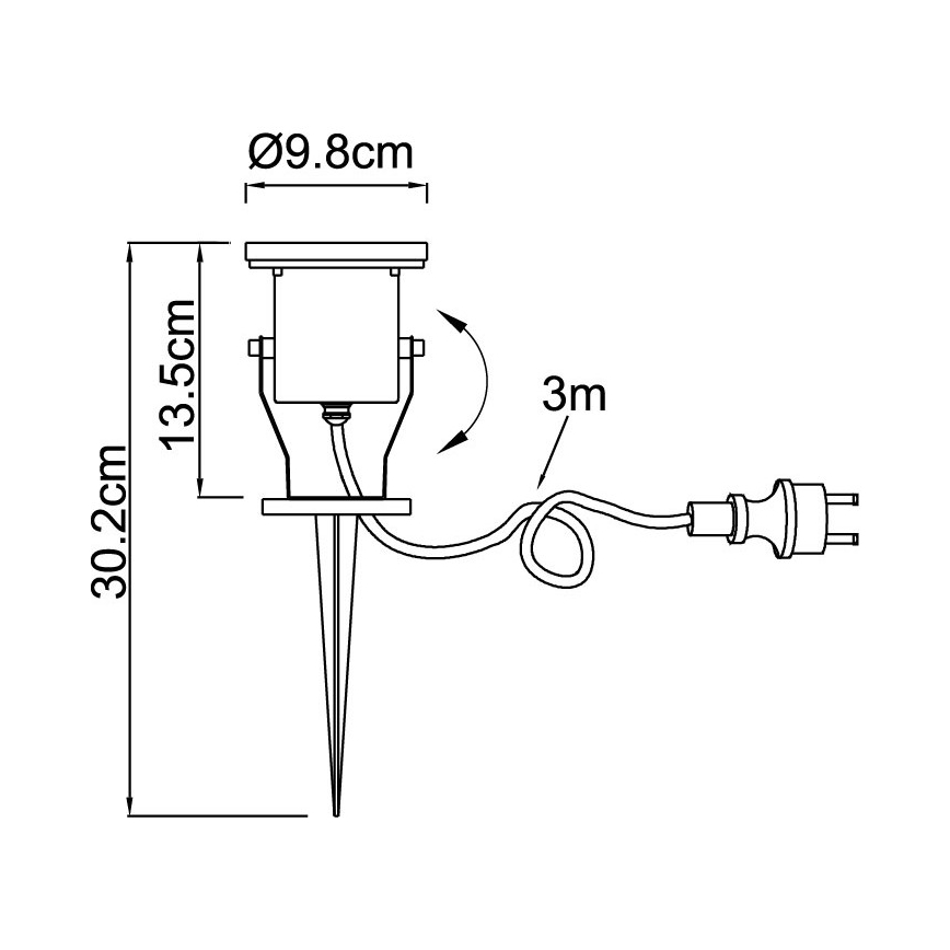 Globo - Udendørslampe 1xGU10/35W/230V IP65