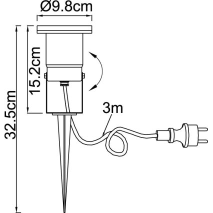 Globo - Udendørs lampe 1xGU10/35W/230V IP65