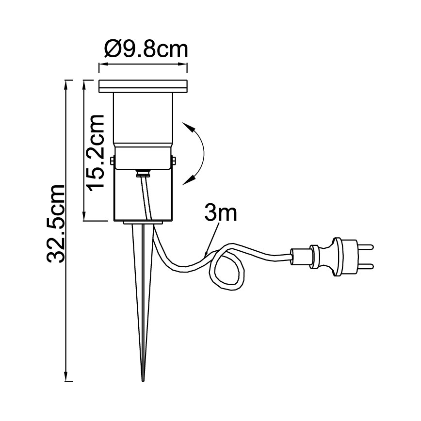 Globo - Udendørs lampe 1xGU10/35W/230V IP65