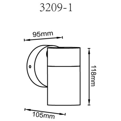Globo - Vægspot 1xGU10/35W/230V
