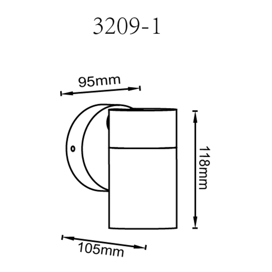 Globo - Vægspot 1xGU10/35W/230V