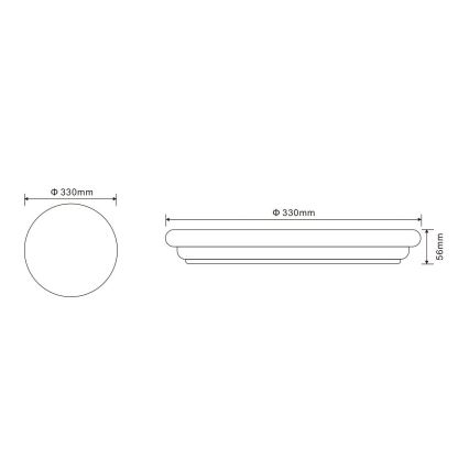 Globo - Udendørs LED loftslampe 1xLED/24W/230V IP54