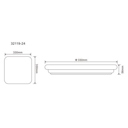 Globo - Udendørs LED loftlampe LED/24W/230V IP54