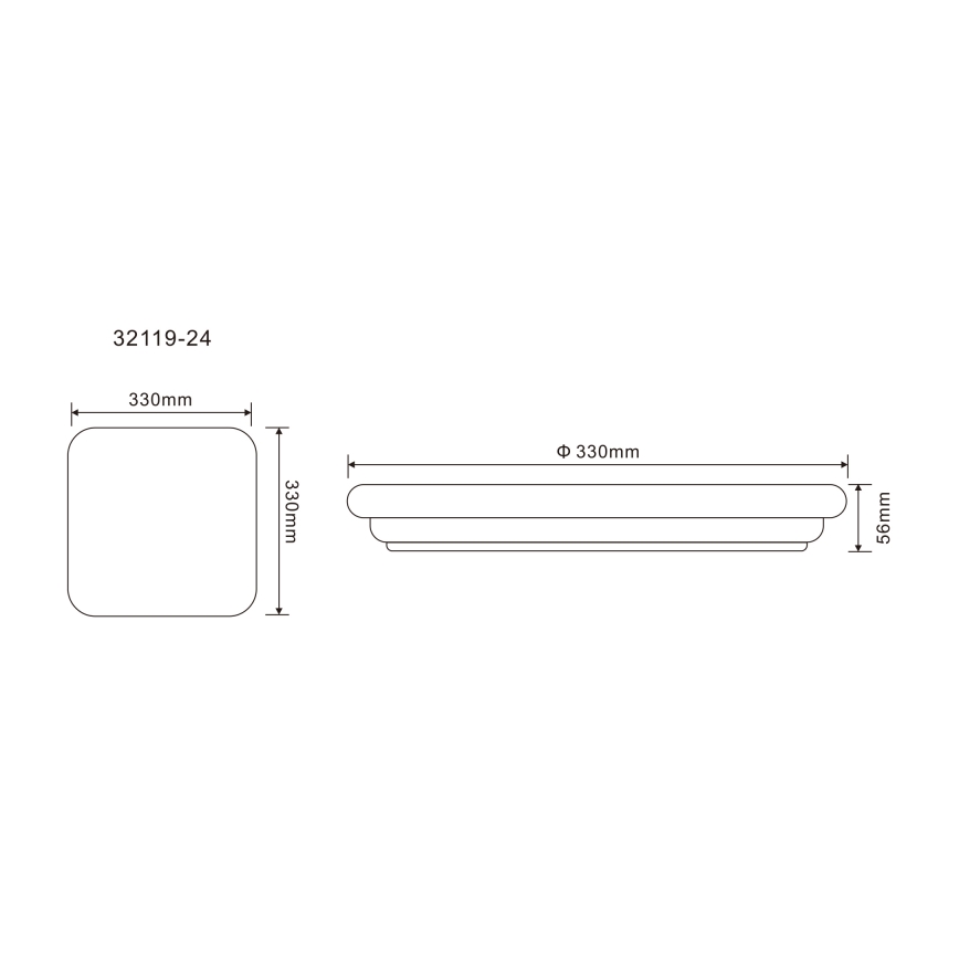 Globo - Udendørs LED loftlampe LED/24W/230V IP54