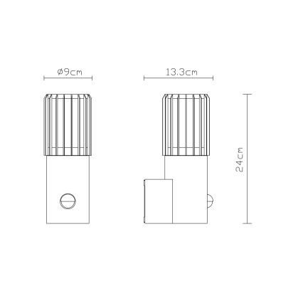 Globo - Udendørs væglampe med sensor 1xE27/15W/230V IP54