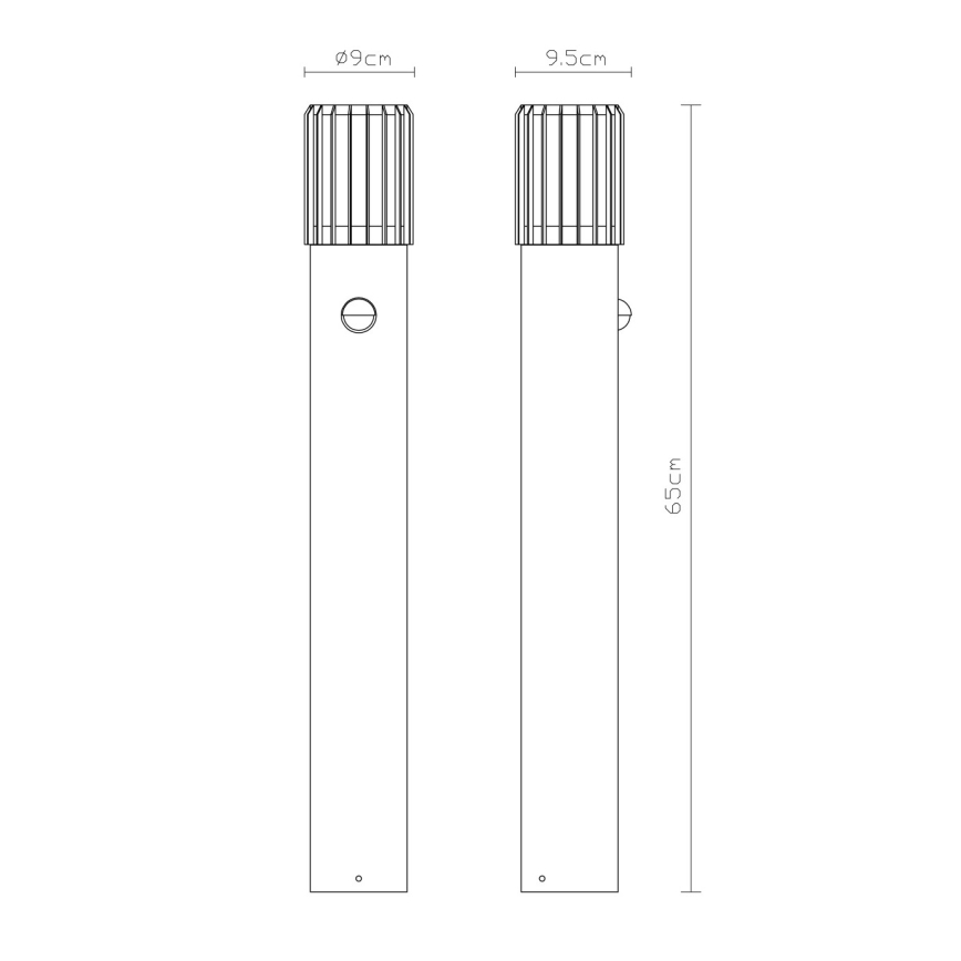 Globo - Udendørs lampe med sensor 1xE27/15W/230V IP54 65 cm