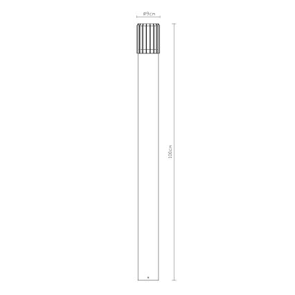 Globo - Udendørslampe 1xE27/15W/230V IP54 100 cm
