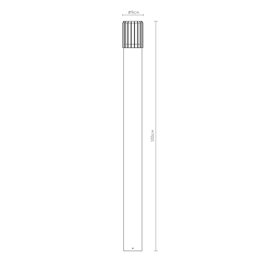 Globo - Udendørslampe 1xE27/15W/230V IP54 100 cm