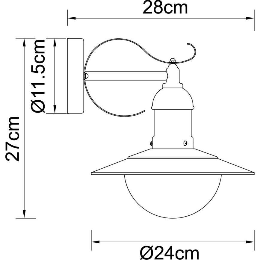 Globo - Udendørs væglampe 1xE27/23W/230V IP44