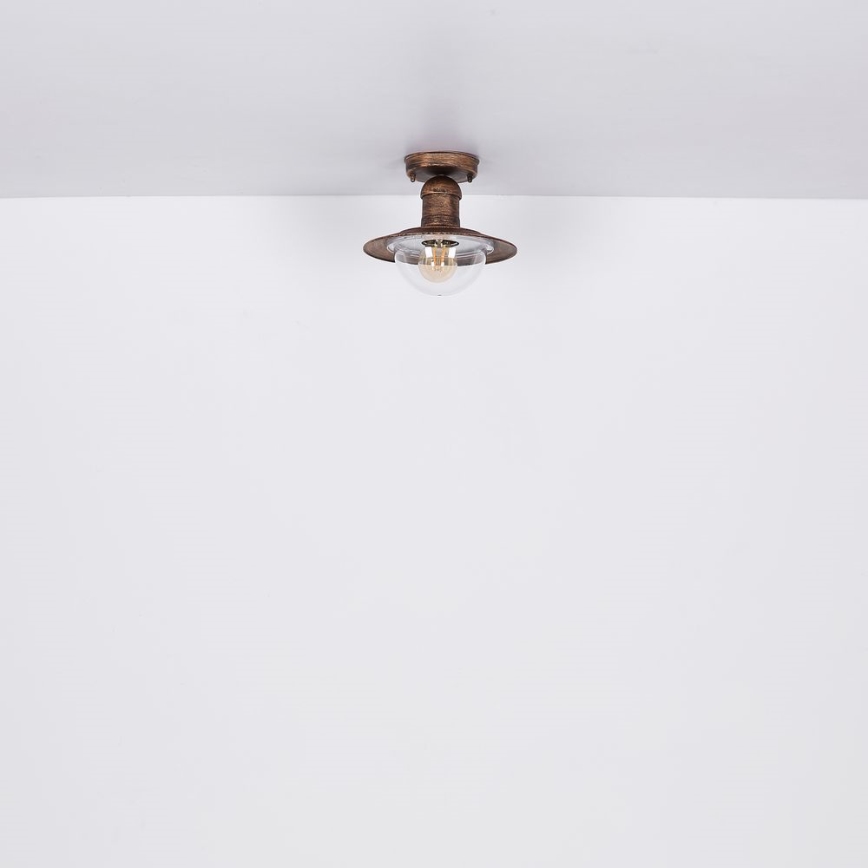 Globo - Udendørs loftlampe 1xE27/15W/230V IP44 rustfarvet