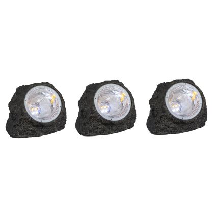 Globo - SÆT 3x LED solcellelampe LED/1,2V IP44