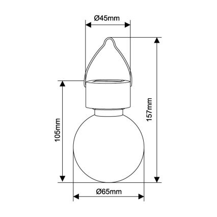 Globo 33056 - Solcellelampe 1xLED/0,06W/3,2V IP44 400 mAh