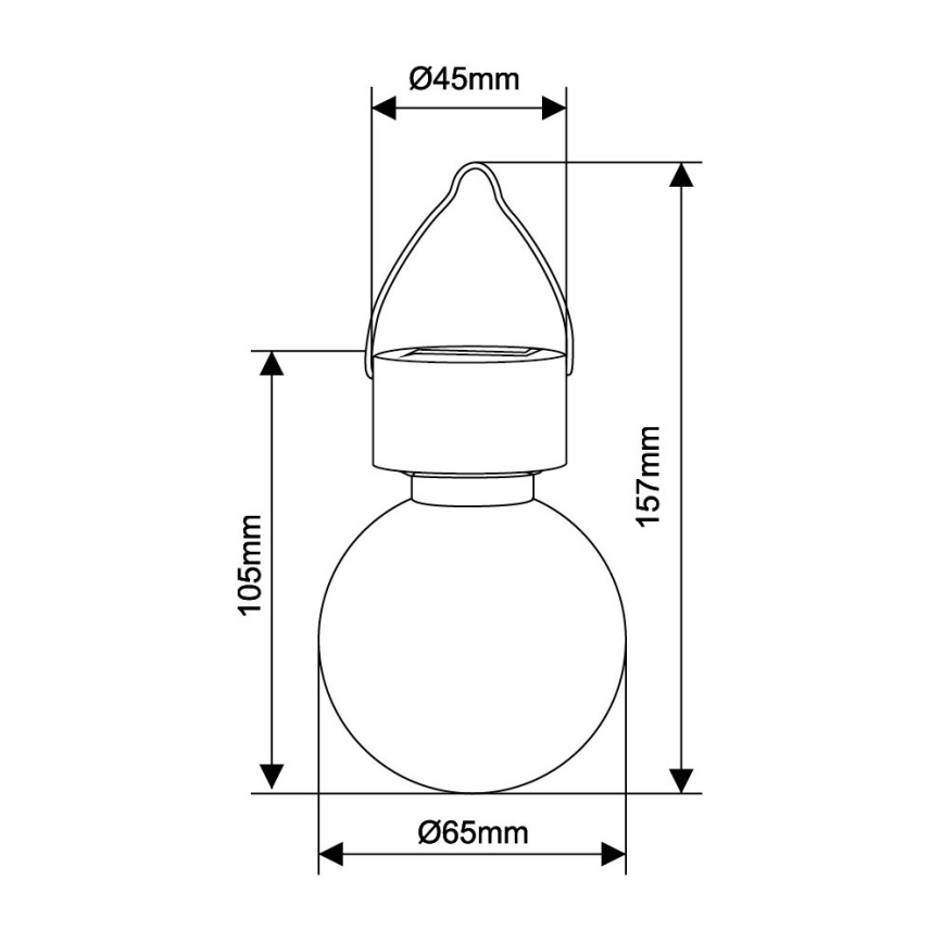Globo 33056 - Solcellelampe 1xLED/0,06W/3,2V IP44 400 mAh