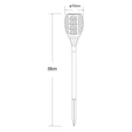 Globo - LED solcellelampe 36xLED/0,1W/1,2V IP44