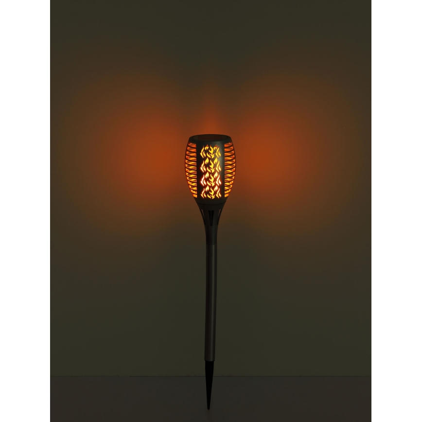 Globo - LED solcellelampe LED/3,6W/3V 1800K IP44 skinnende krom