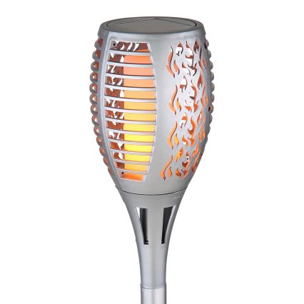 Globo - LED solcellelampe LED/3,6W/3V 1800K IP44 skinnende krom