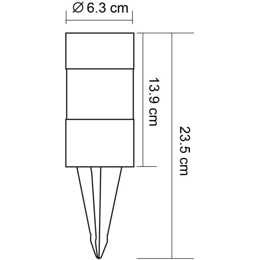 Globo - SÆT med 3x LED Solcellelampe LED/0,06W/3,2V IP44 200 mAh