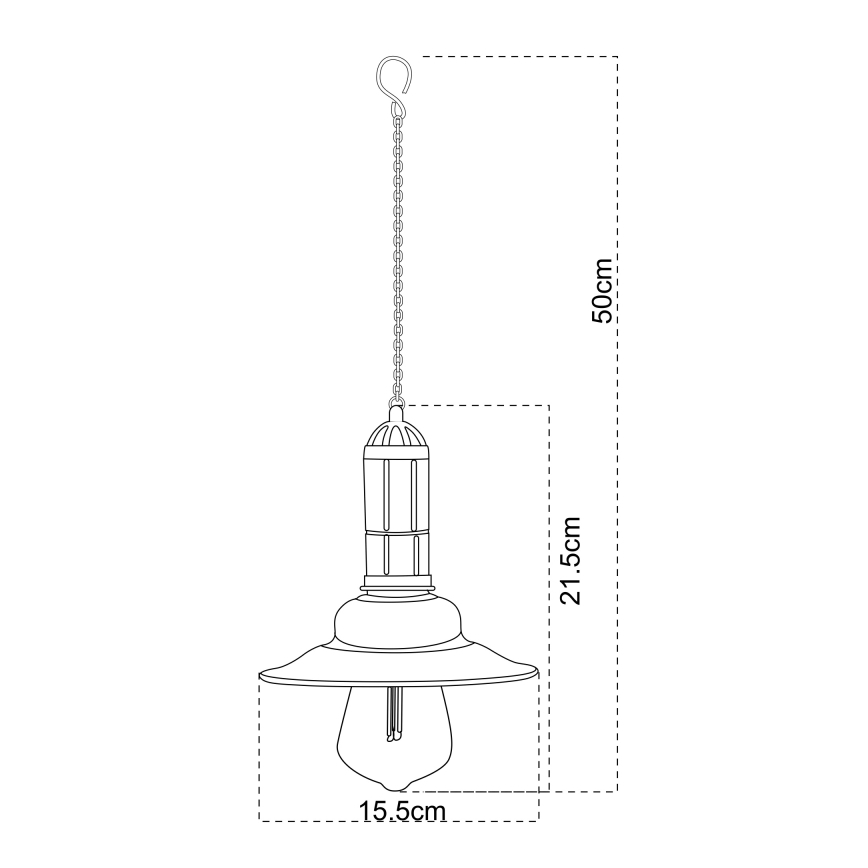 Globo - Soldrevet LED pendel m. kædeophæng LED/0,06W/1,2V IP44 150 mAh