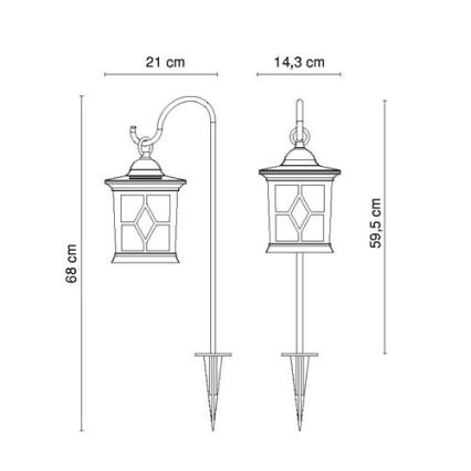 Globo - LED solcellelampe LED/0,05W/3,2V IP44 300 mAh