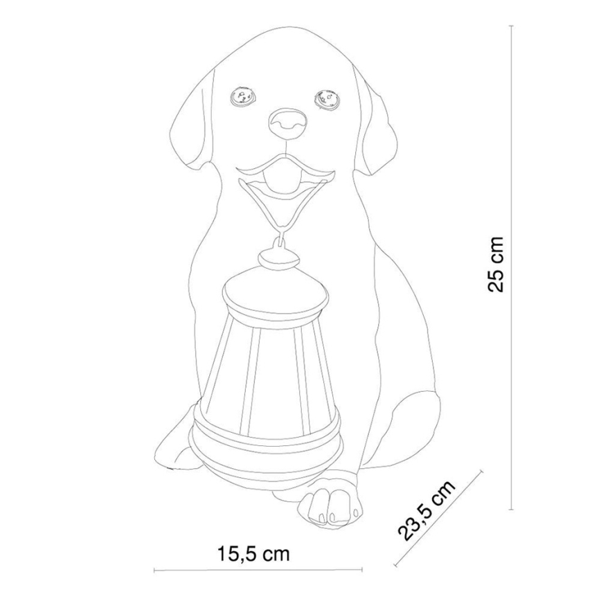 Globo - LED solcellelampe LED/0,06W/3V hund IP44 600 mAh
