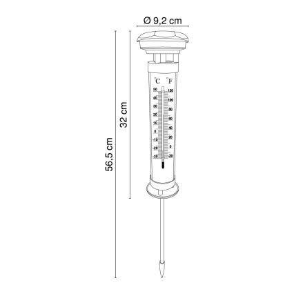 Globo - LED solcellelampe LED/0,06W IP44