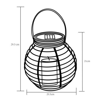 Globo - LED solcellelampe LED/0,06W/3,2V IP44 Rattan